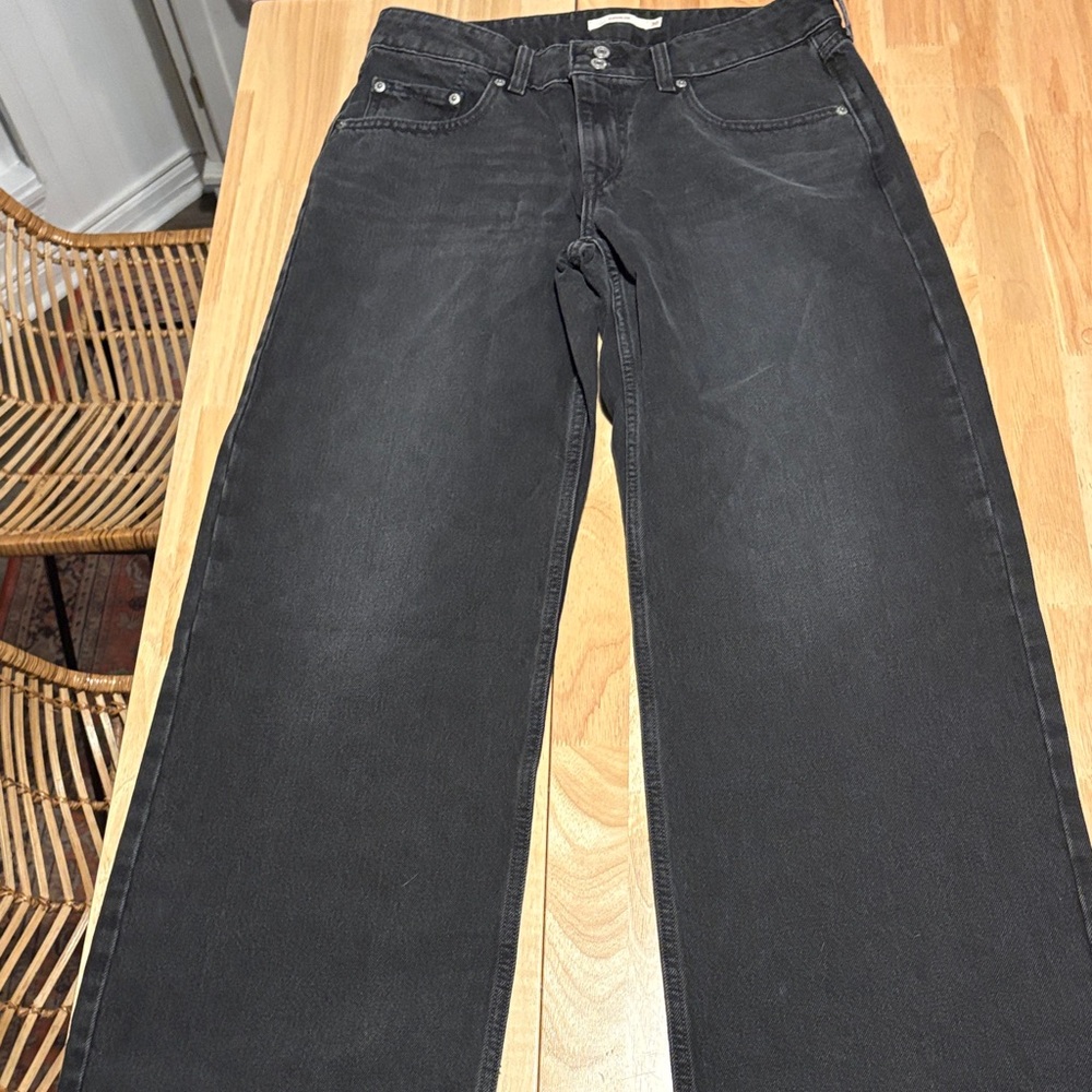 Signature by Levi Strauss Charcoal SuperFlow Straight Leg Jeans